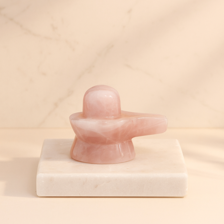 Rose Quartz Crystal Shivling