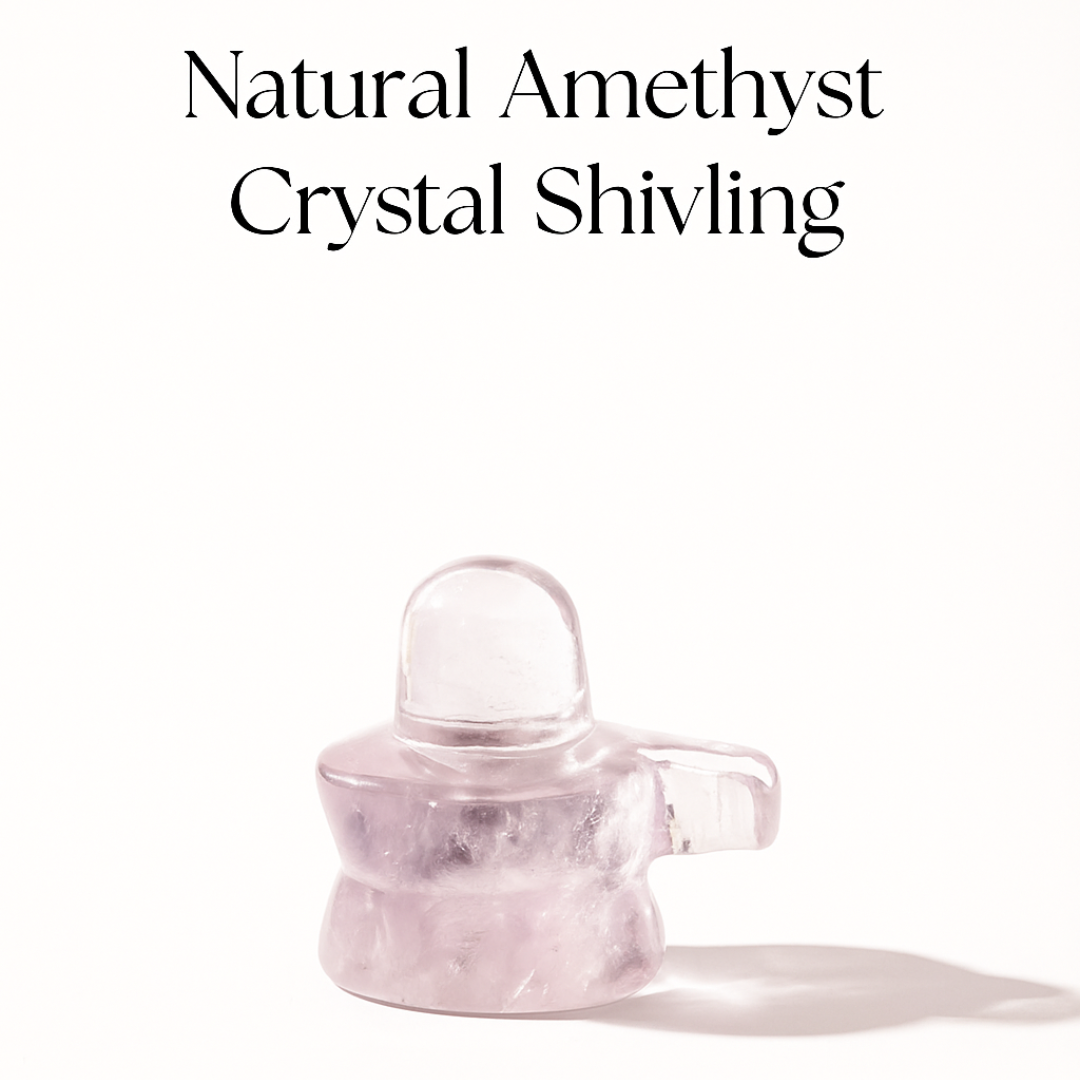 Natural Amethyst Crystal Shivling