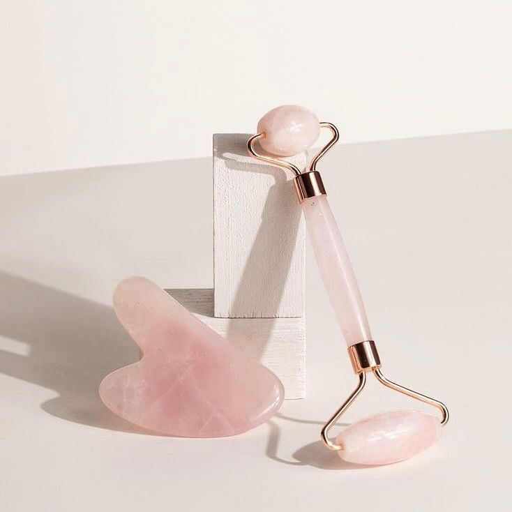 Rose Quartz Roller & Gua Sha Combo