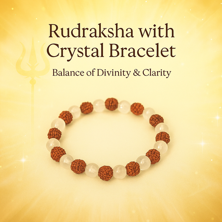 Rudraksha with Crystal Bracelet