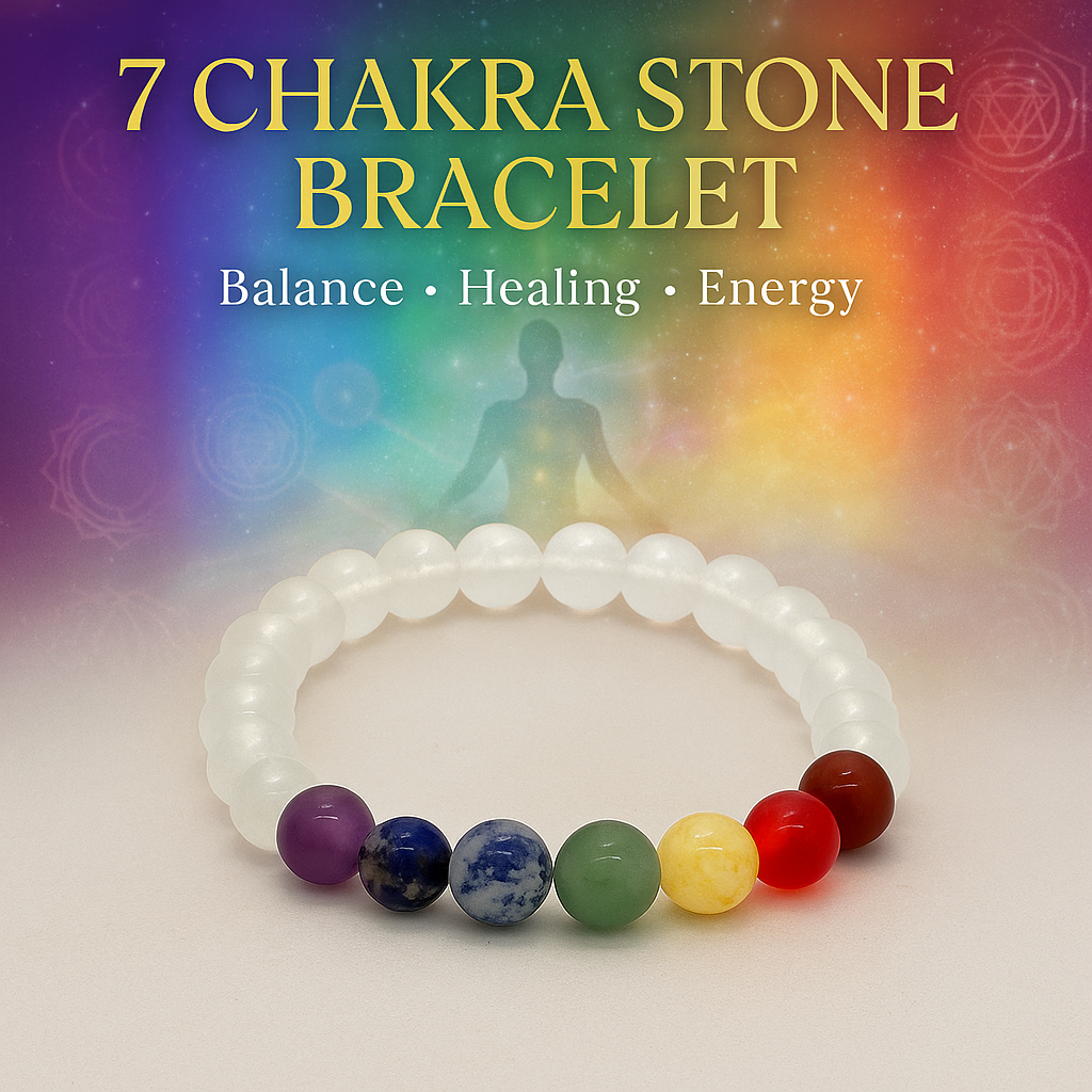 Moon Stone 7 Chakra Bracelet