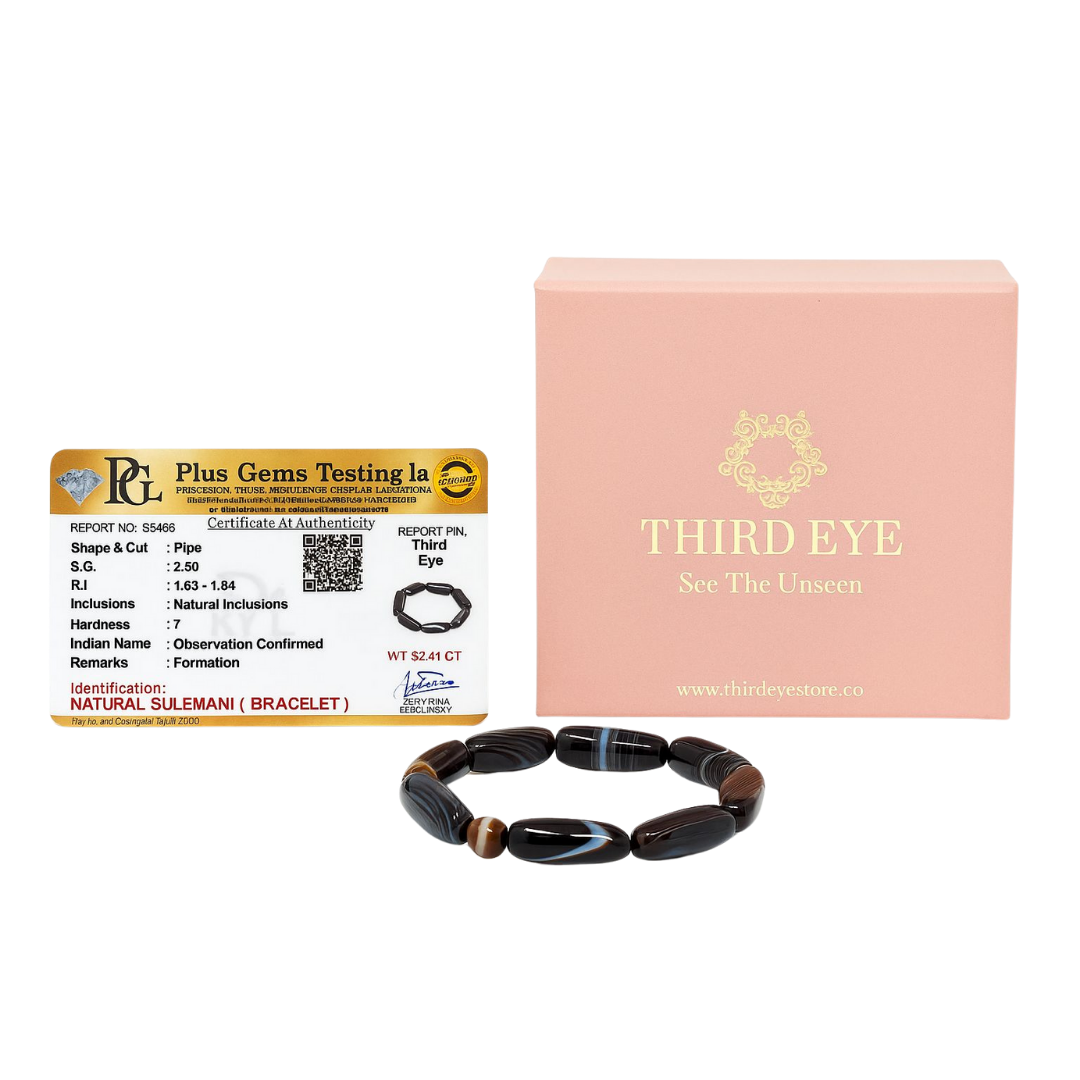 Natural Sulemani Hakik Bracelet for Protection