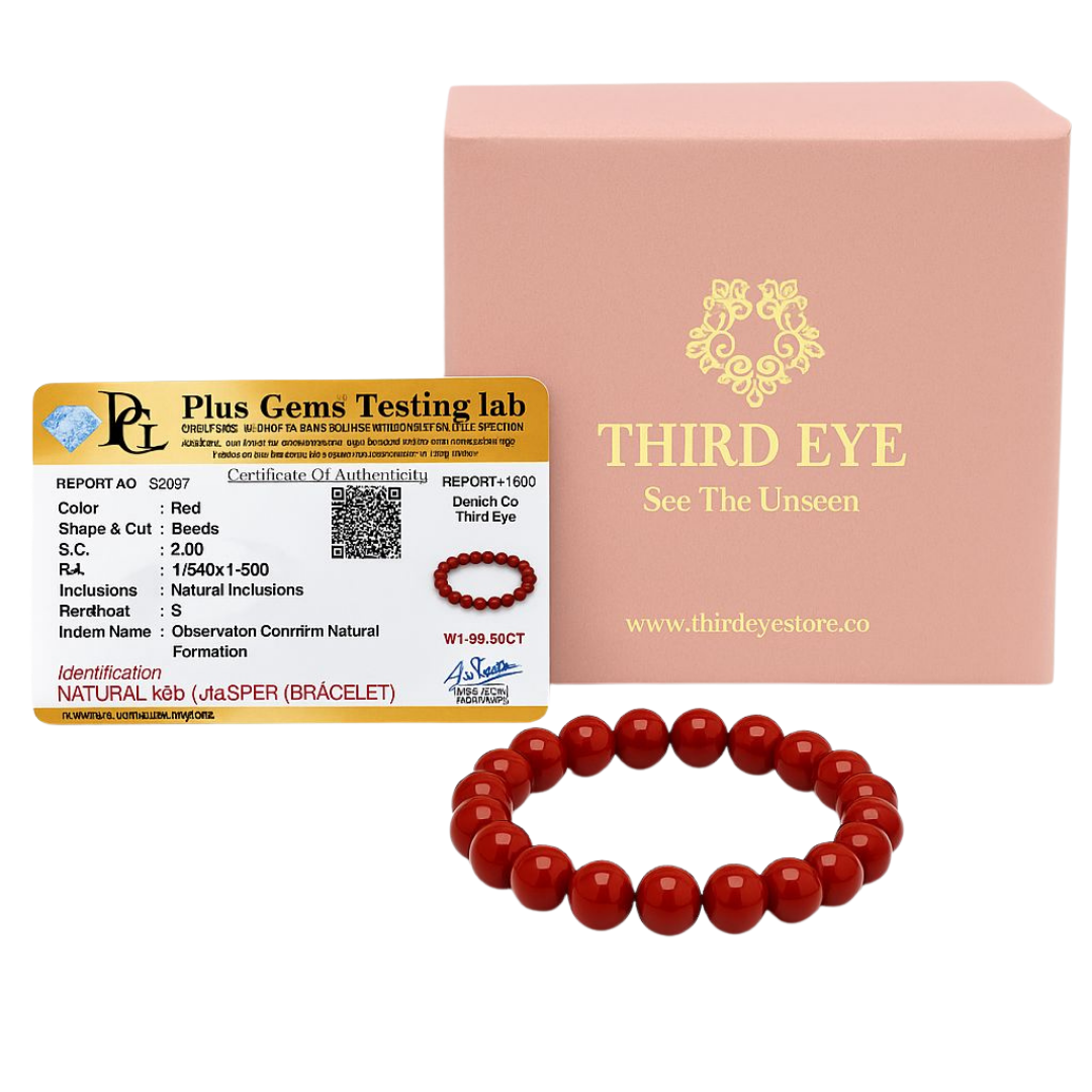 Natural Red Jasper Bracelet