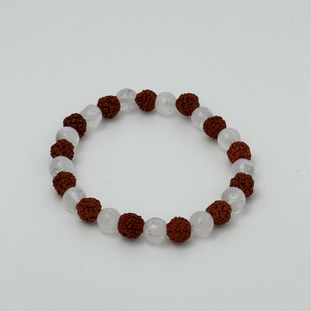 Rudraksha with Crystal Bracelet