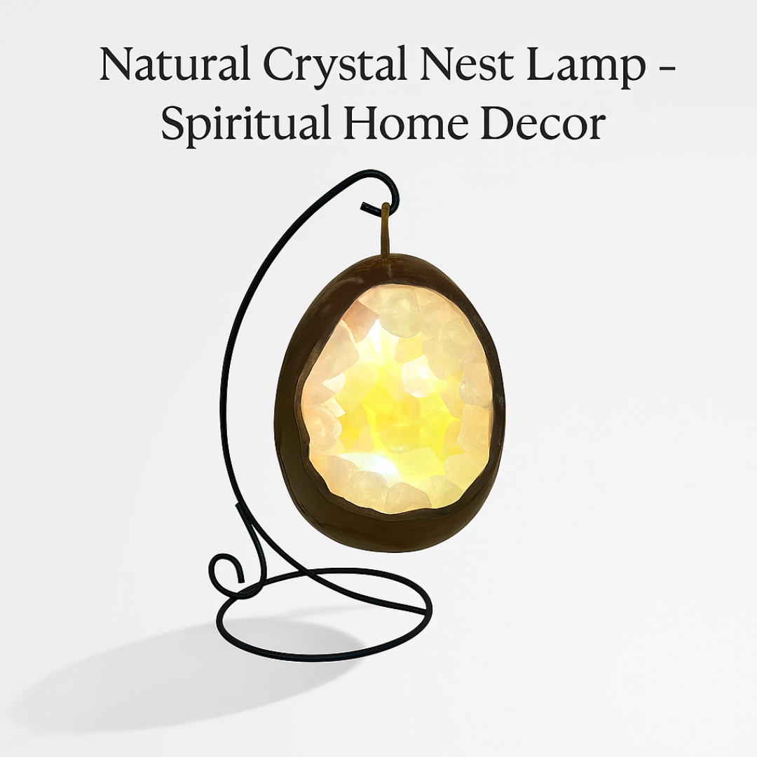 Natural Crystal Nest Lamp – Spiritual Home Decor