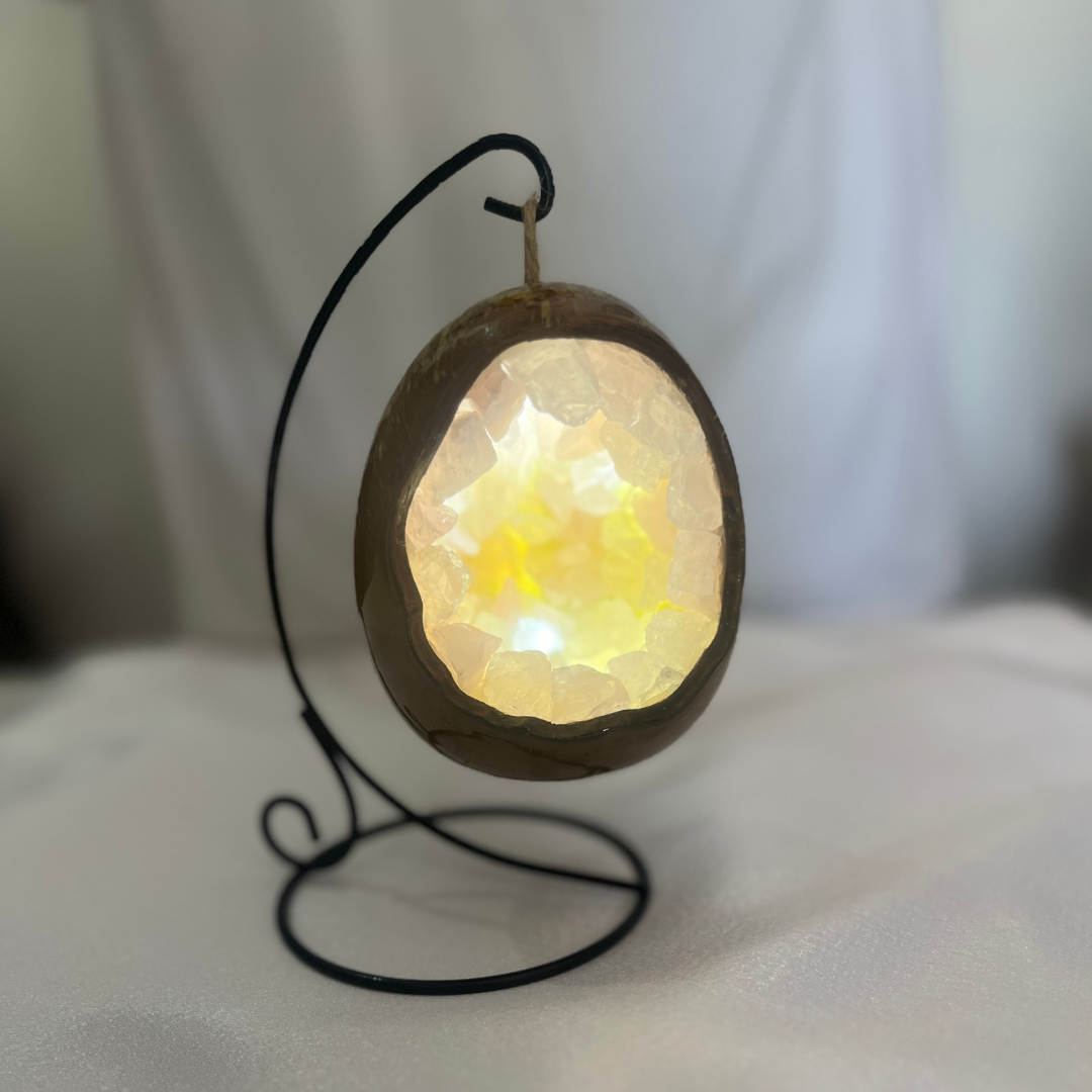 Natural Crystal Nest Lamp – Spiritual Home Decor