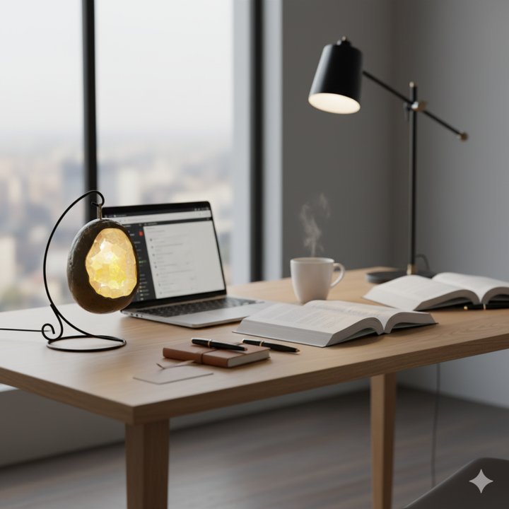 Natural Crystal Nest Lamp – Spiritual Home Decor