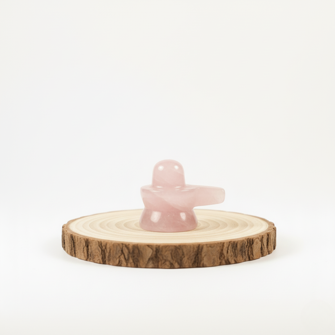 Rose Quartz Crystal Shivling